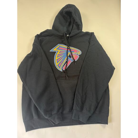 Men’s Black Atlanta Falcons & Braves Mashup Hooded Sweatshirt Size Large - Picture 2 of 6